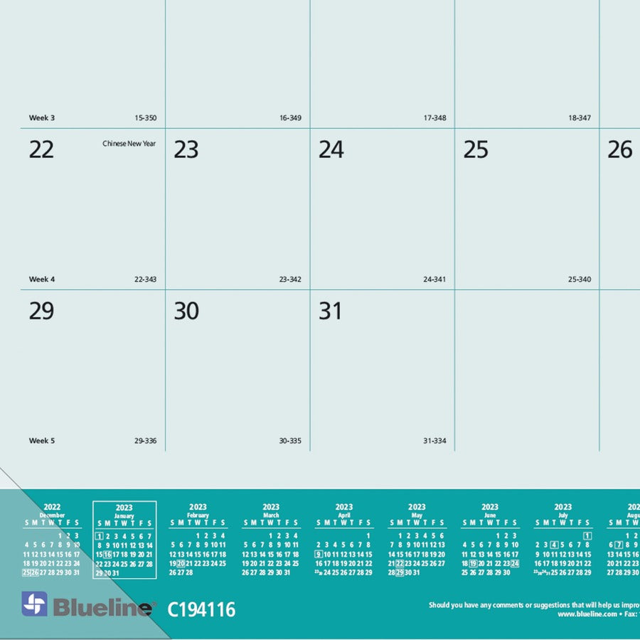 Blueline Man's Best Friend Dogs Desk Pad Calendar