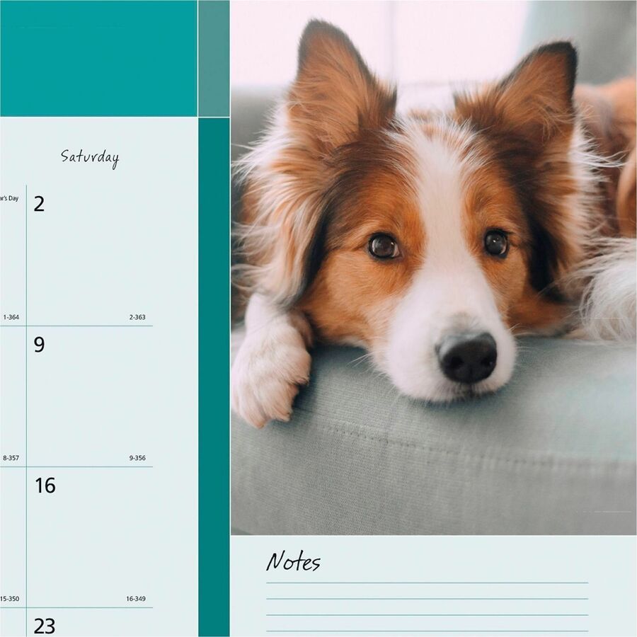 Blueline Man's Best Friend Dogs Desk Pad Calendar