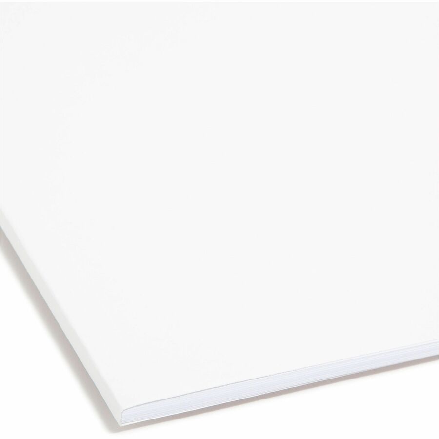 Smead 1/3 Tab Cut Letter Recycled Fastener Folder - 8 1/2" x 11" - 3/4" Expansion - 2 x Prong K Style Fastener(s) - 2" Fastener Capacity - Assorted Tab Position - 11 pt. - White - 10% Recycled - 50 / Box