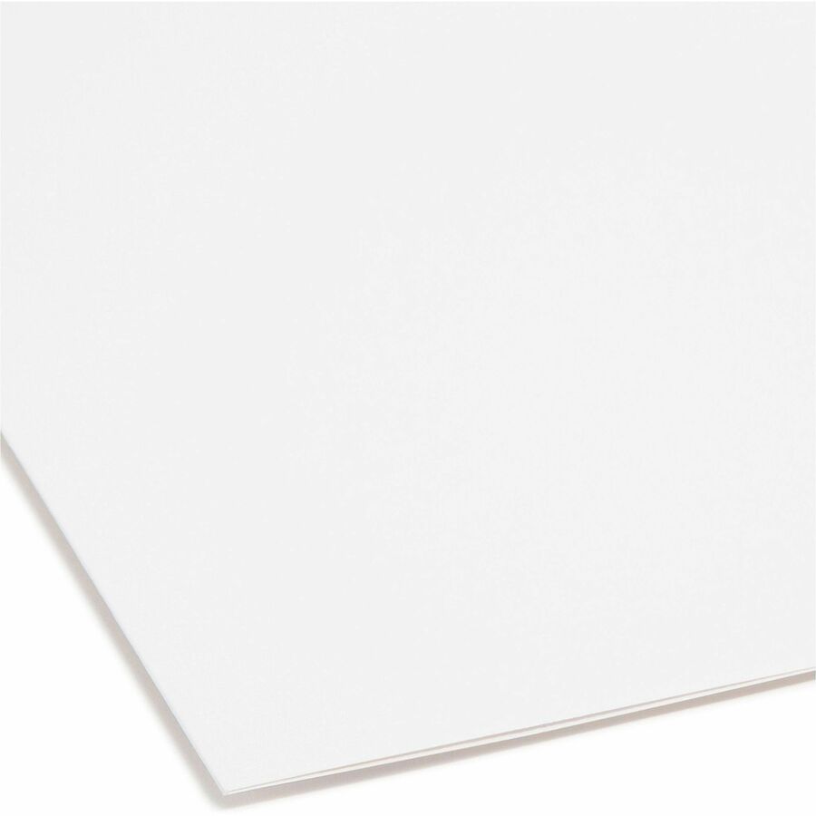 Smead 1/3 Tab Cut Letter Recycled Fastener Folder - 8 1/2" x 11" - 3/4" Expansion - 2 x Prong K Style Fastener(s) - 2" Fastener Capacity - Assorted Tab Position - 11 pt. - White - 10% Recycled - 50 / Box