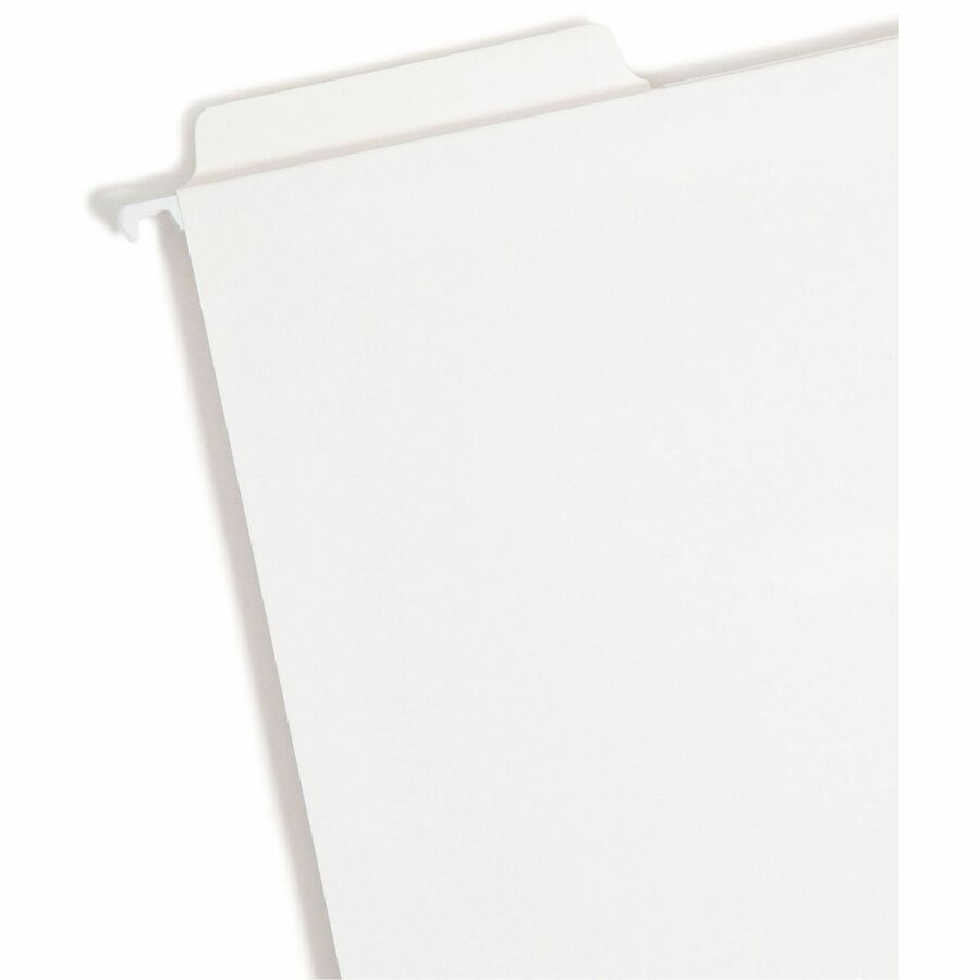 Smead FasTab 1/3 Tab Cut Letter Recycled Hanging Folder - 8 1/2" x 11" - Assorted Tab Position - 11 pt. - White - 10% Recycled - 20 / Box
