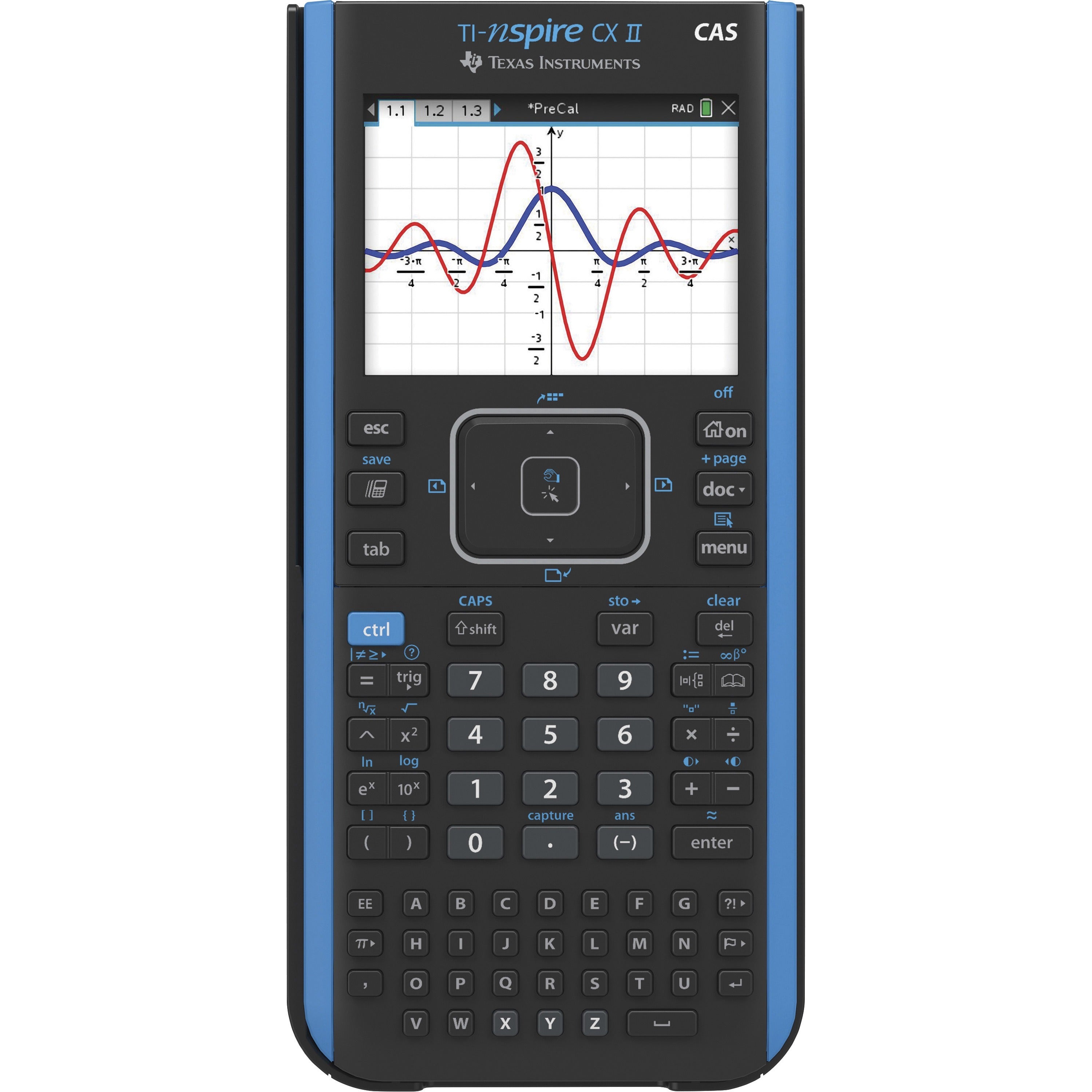 Rechargeable, Computer Algebra System (CAS) - Battery Powered - 2" Height x 7.2" Width x 11.8" Length - Gray - 1 Each