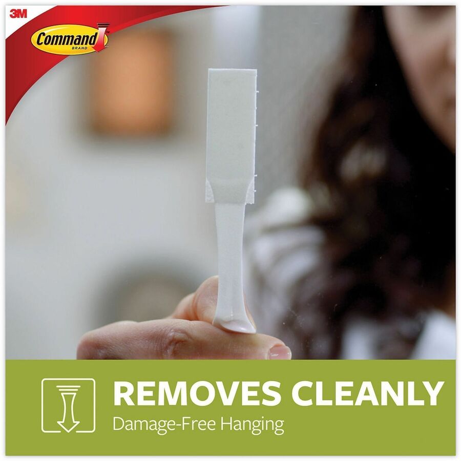 12 lb (5.44 kg) Capacity - Adhesive - Medium - for Pictures, Decoration, Painted Surface, Wood, Tile, Frame - White - 12 / Pack