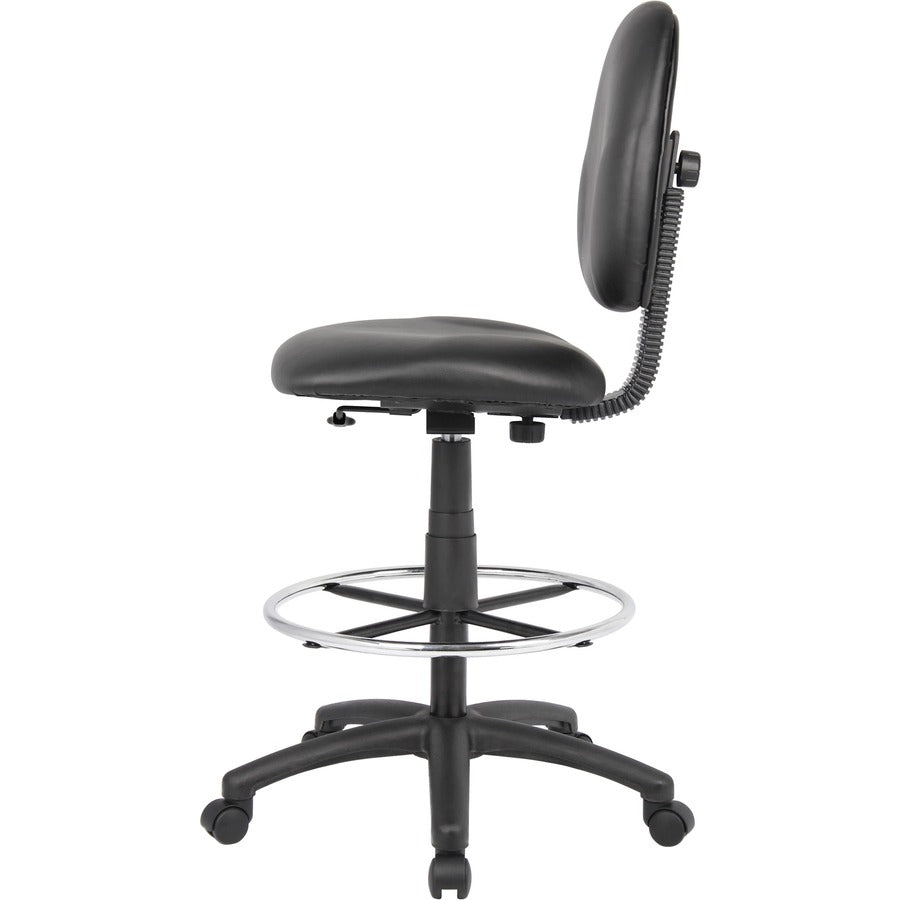 Boss Stand Up Drafting Stool with Foot Rest Black