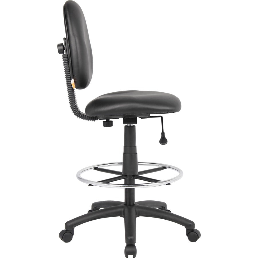 Boss Stand Up Drafting Stool with Foot Rest Black