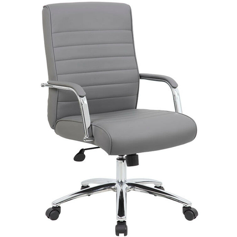 Boss Modern Executive Conference Chair-Ribbed Grey