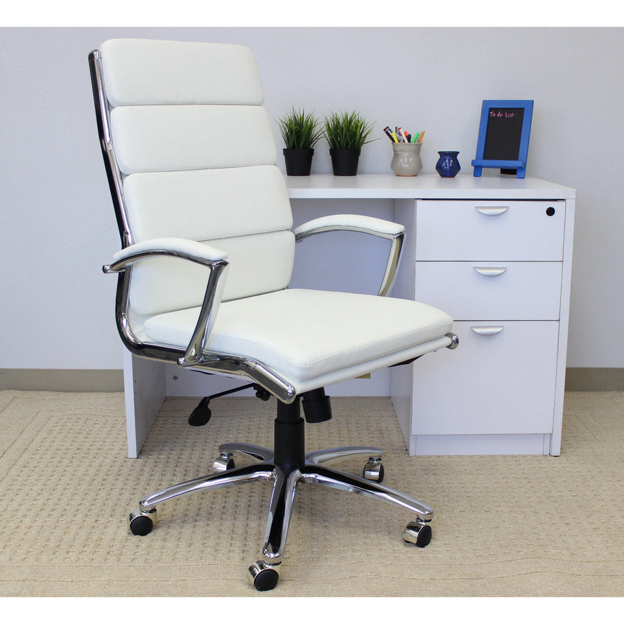 Boss Executive CaressoftPlus™ Chair with Metal Chrome Finish