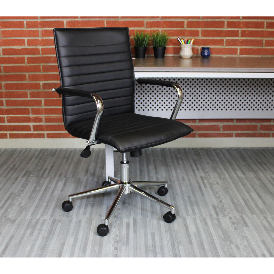 Boss Black Vinyl Hospitality Chair