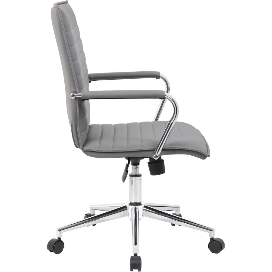 Boss Grey Vinyl Hospitality Chair