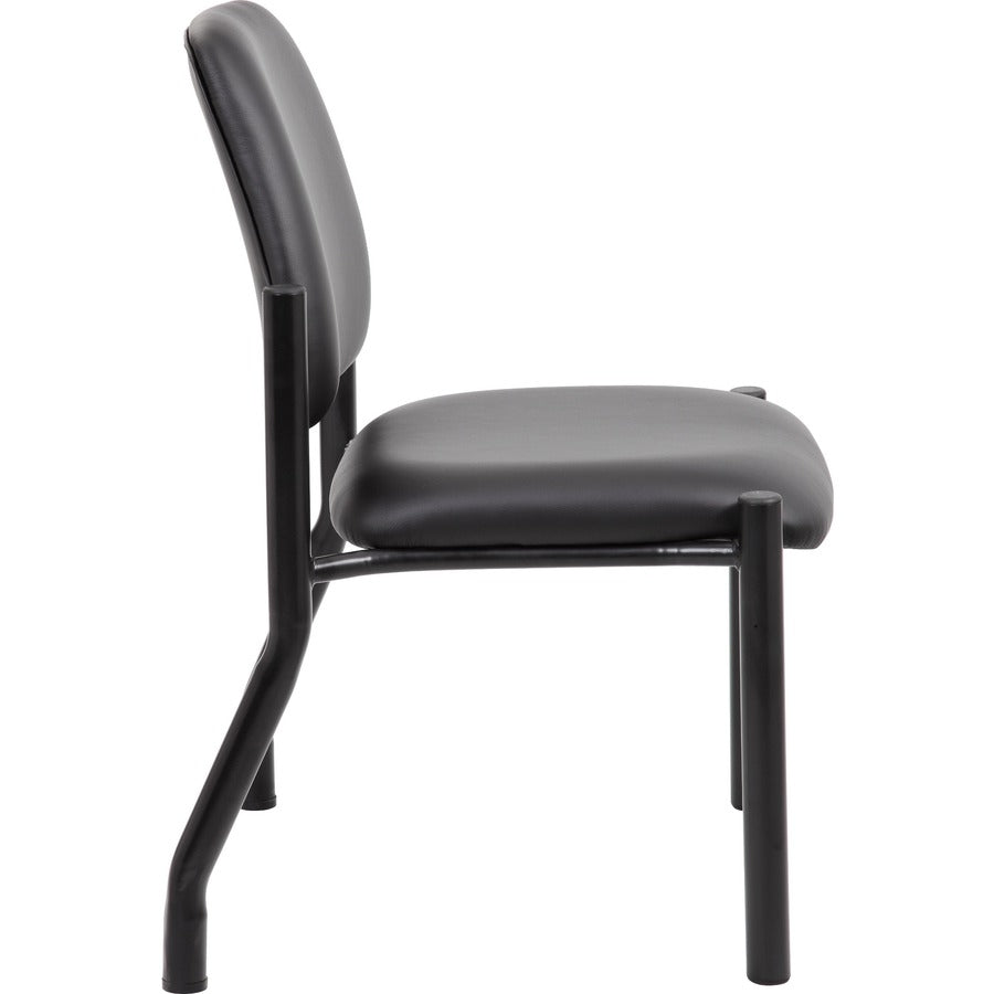 Boss Antimicrobial Armless Guest Chair, 300 lb. Weight Capacity