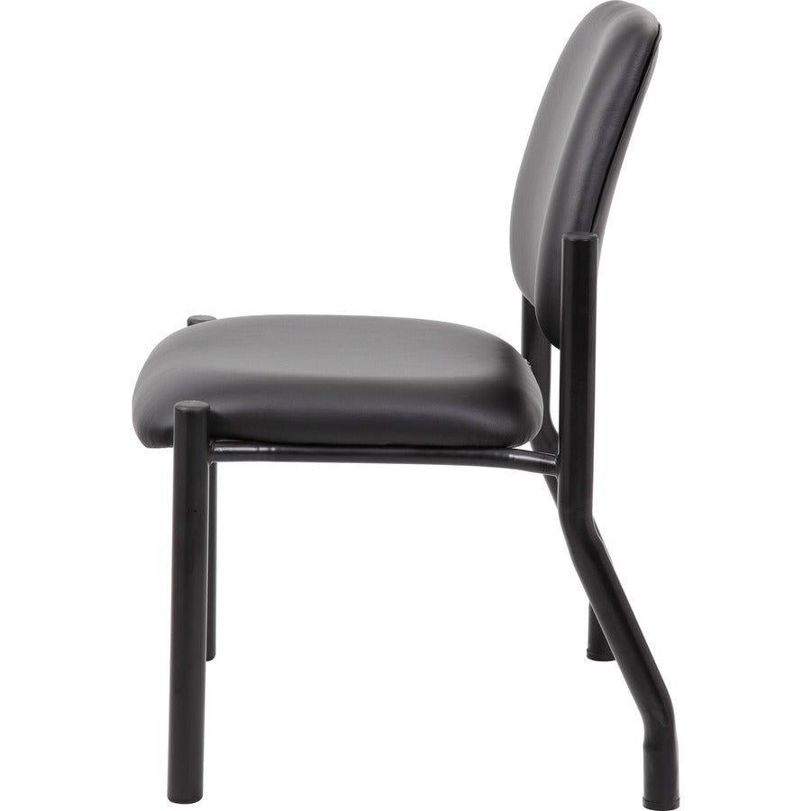 Boss Antimicrobial Armless Guest Chair, 300 lb. Weight Capacity