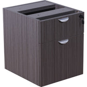 Boss Hanging Pedestal 3/4 Box/File, Driftwood Finish, 2 Drawers, 19" H x 16" W x 18" D, 1 Each