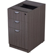 Boss Pedestal 3-Drawer, Driftwood Laminate, 28.5"H x 16"W x 22"D, 1 Each