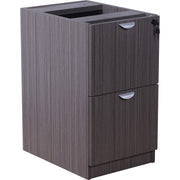 Boss Full Pedestal File/File, Driftwood Laminate, 2 Drawers, 28.5" H x 26" W x 22" D, 1 Each