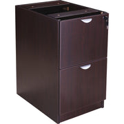 Boss Full Pedestal File/File, 2 Drawers, Mocha Laminate, 28.5" H x 26" W x 22" D, 1 Each