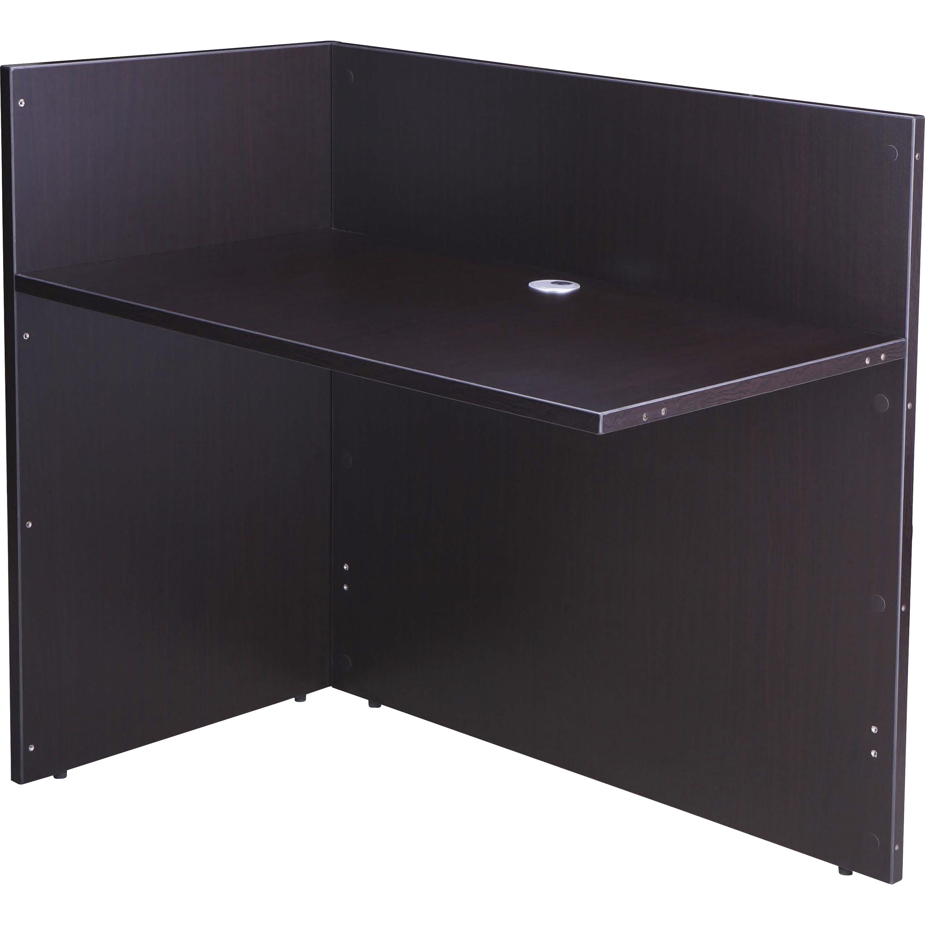 Boss Reception Return Shell, Mocha Laminate, 29" H x 42" W x 24" D, 1 Each