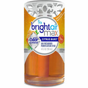 Bright Air Max Odor Eliminator - Gel - 4 fl oz (0.1 quart) - Citrus Burst - Phthalate-free, BHT Free, Odor Neutralizer, Paraben-free, Formaldehyde-free, NPE-free, Triclosan-free - 1 Each