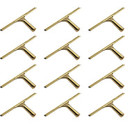Ettore Brass Squeegee - Rubber Blade - 5.5" Height x 11.8" Width x 1.3" Length - Lightweight, Changeable Blade, Streak-free - Brass - 12 / Carton