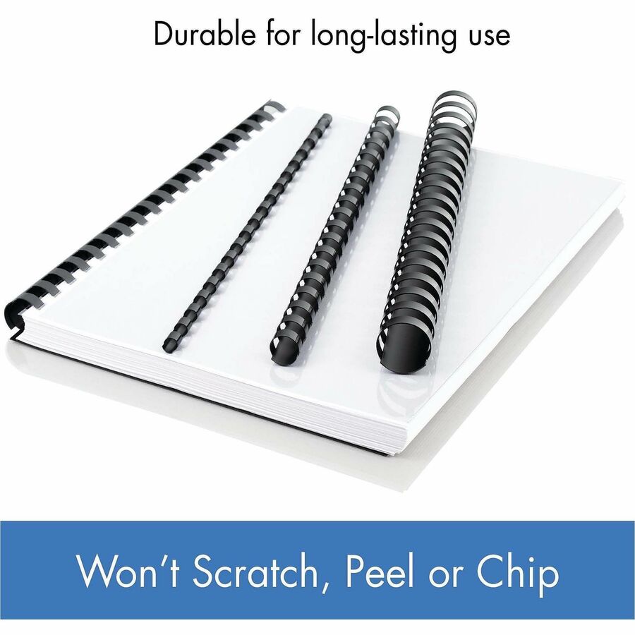 Mead CombBind Binding Spines - 0.25" Maximum Capacity - 25 x Sheet Capacity - For Letter 8 1/2" x 11" Sheet - Plastic - 125 / Box