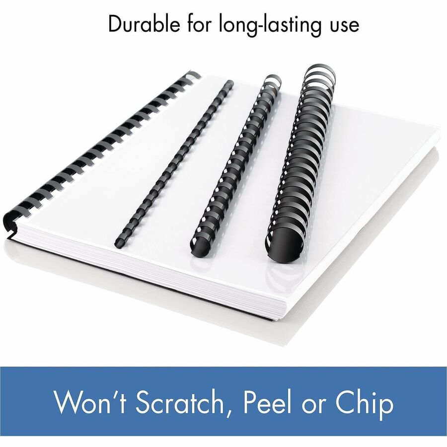 Mead CombBind Binding Spines - 1" Maximum Capacity - 200 x Sheet Capacity - For Letter 8 1/2" x 11" Sheet - Plastic - 125 / Box