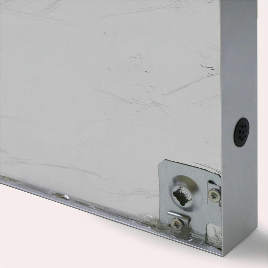 Ghent 2 Door Enclosed Vinyl Bulletin Board with Satin Aluminum Frame, 36" x 60", Silver Surface, Locking Hinged Doors, Self-Healing, Water & Weather Resistant, Includes 2 Keys, 1 Each
