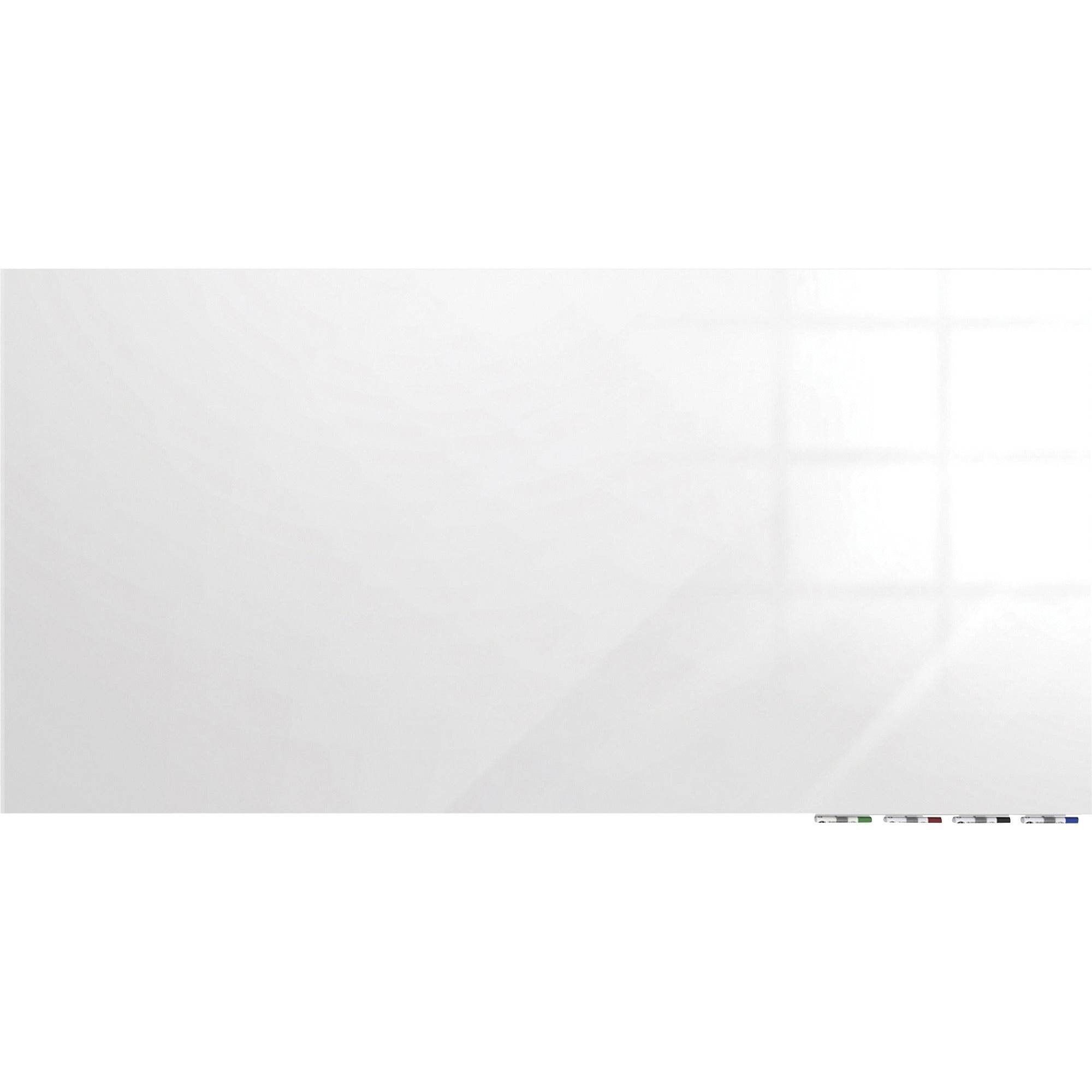 Ghent Aria Low Profile Glass Whiteboard - 36" (3 ft) Width x 24" (2 ft) Height - Tempered Glass Surface - White Back - Rectangle - Horizontal/Vertical - Magnetic - Square Corner, Recyclable - 1 Each - TAA Compliant