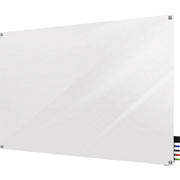 Ghent Harmony Glass Dry Erase Board, 48" x 36", Tempered Glass, White Back, Magnetic, Square Corners, Accessory Holder, Stain & Ghost Resistant, Recyclable, 1 Each