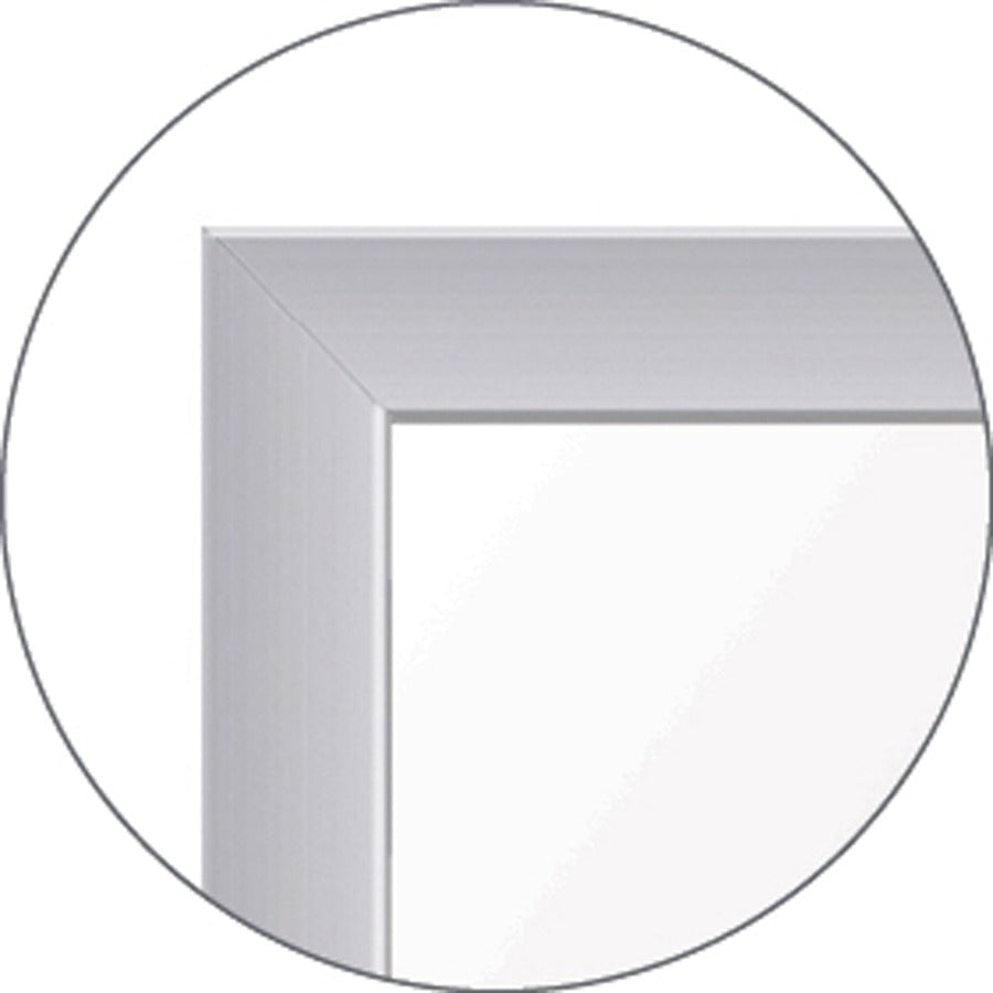 Ghent Healthcare Whiteboard - 36" (3 ft) Width x 24" (2 ft) Height - White Steel Surface - Satin Aluminum Frame - Rectangle - Vertical - Magnetic - Stain Resistant, Ghost Resistant, Fade Resistant, Accessory Tray - 1 Each - TAA Compliant