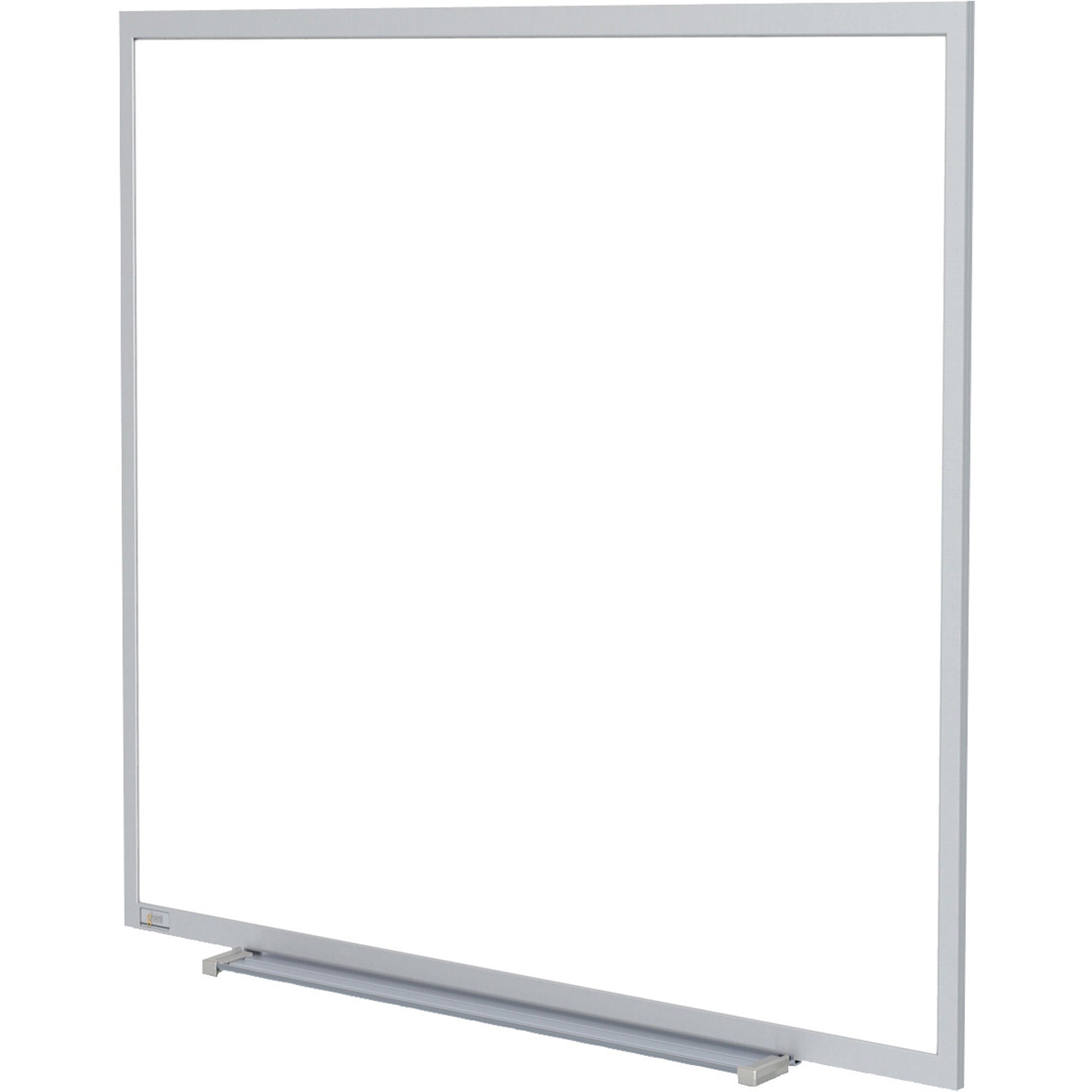 Ghent M1 Dry Erase Board, 48" x 48", White Porcelain Surface, Satin Aluminum Frame, Magnetic, Square, Accessory Tray, 1 Each