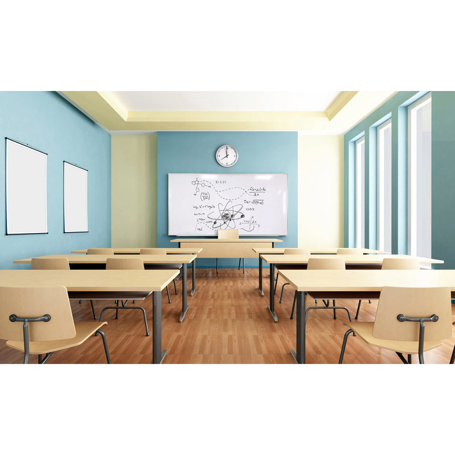 Ghent M1 Dry Erase Board, 48" x 48", White Porcelain Surface, Satin Aluminum Frame, Magnetic, Square, Accessory Tray, 1 Each
