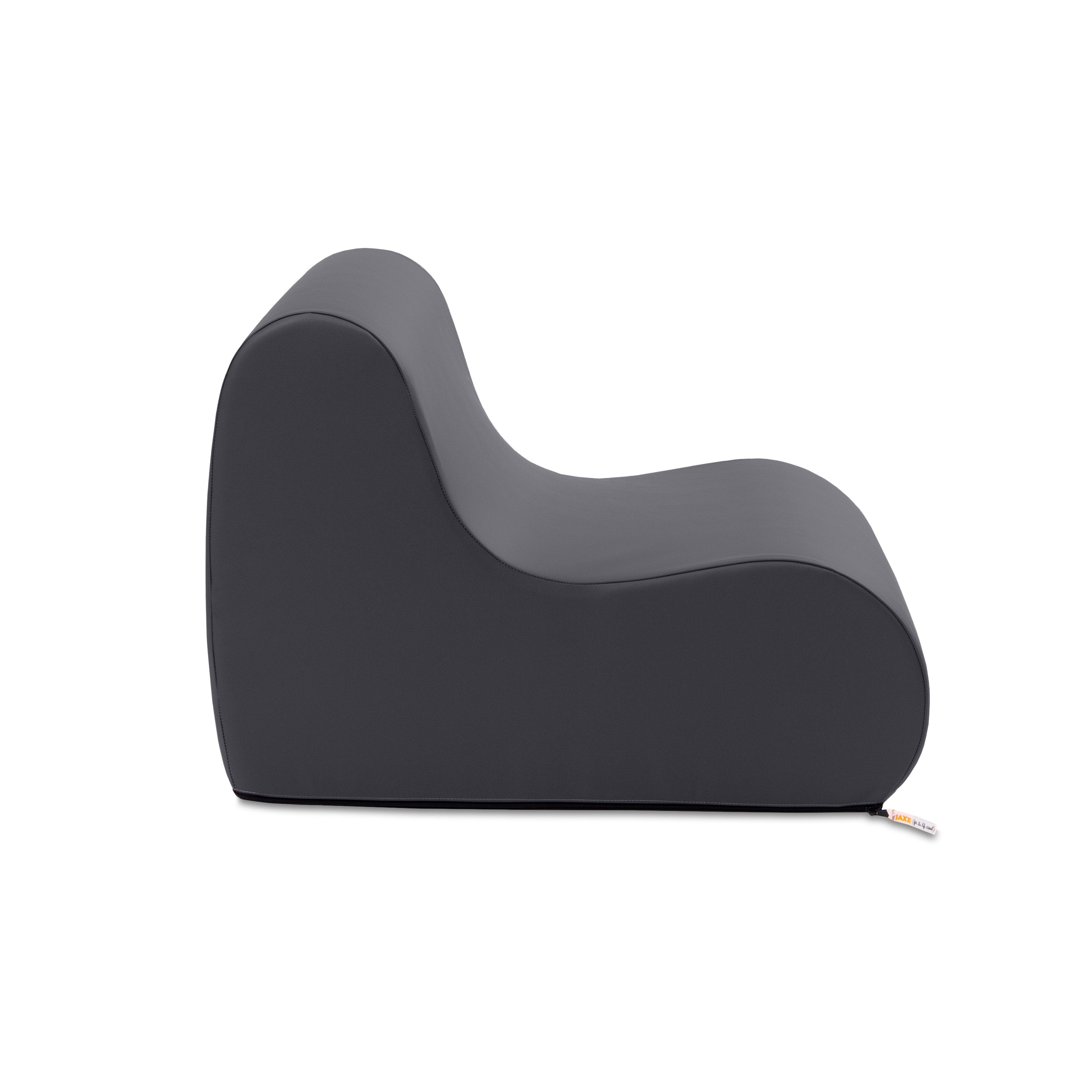 Jaxx Midtown Small Classroom Soft Foam Chair - Premium Vinyl Cover, Charcoal