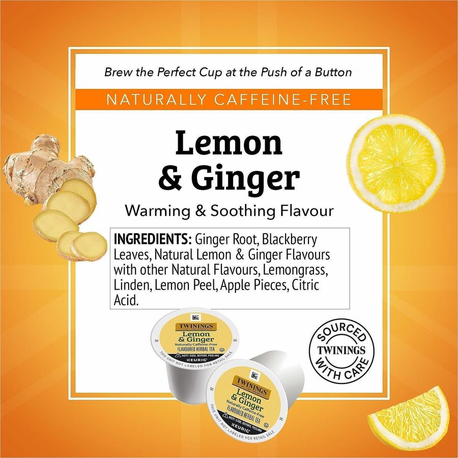 Twinings of London Lemon & Ginger Herbal Tea K-Cup