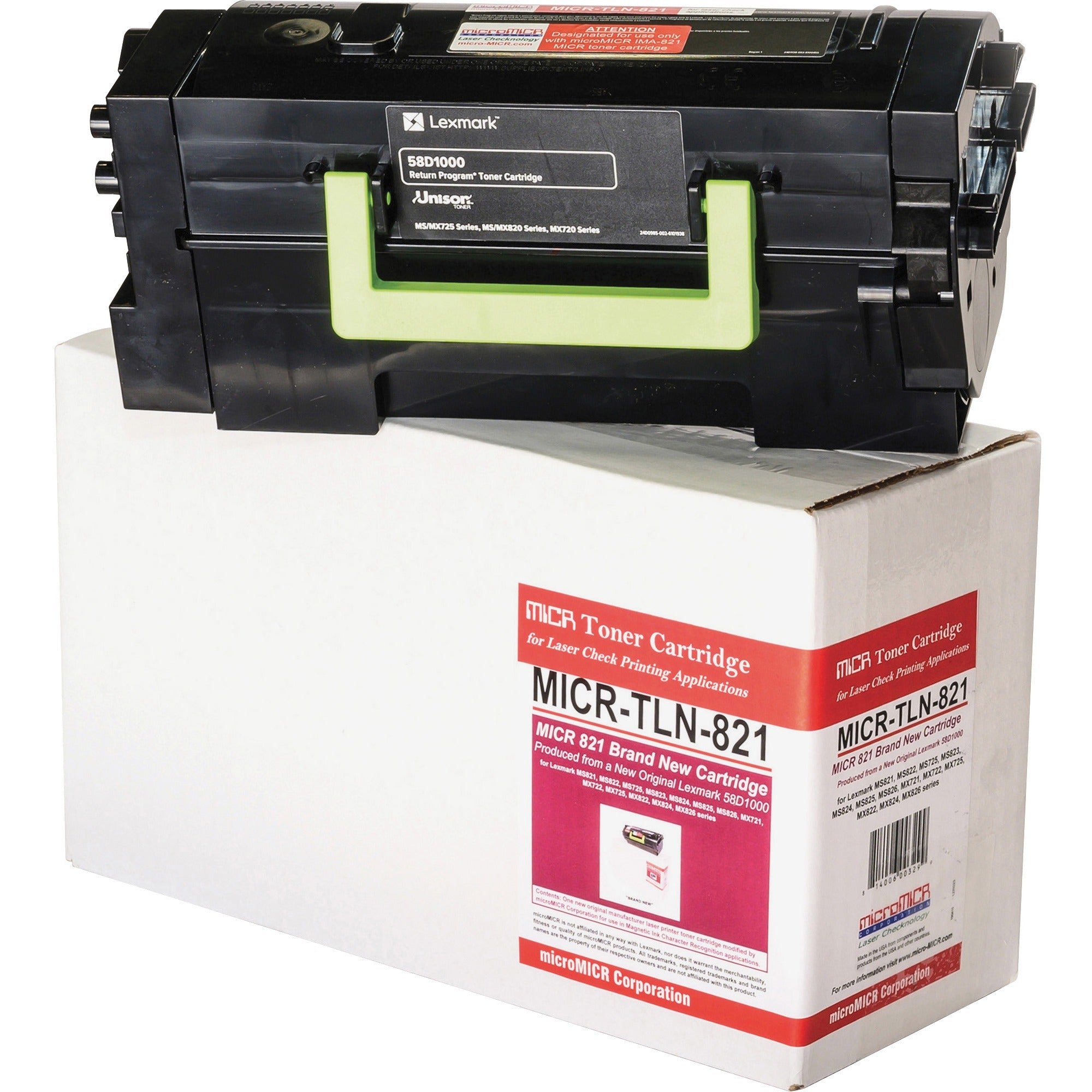 microMICR MICR Laser Toner Cartridge 58D1000 - Black - 1 Each