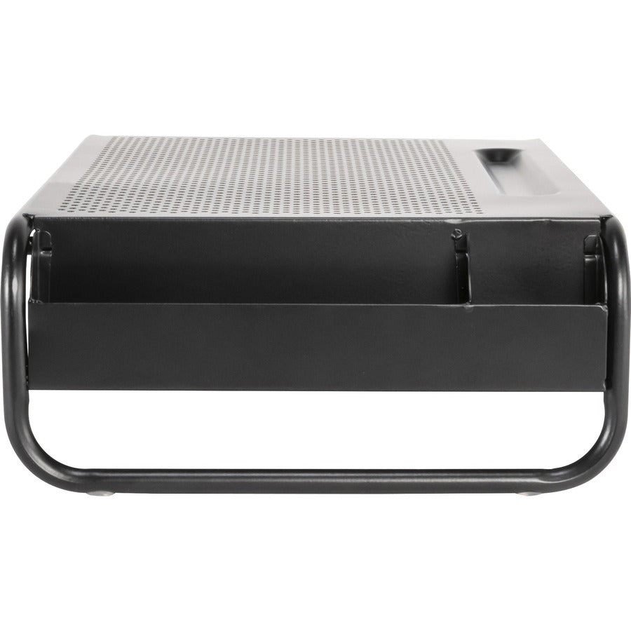 5.10" Height x 18" Width x 11.80" Depth - Desktop - Powder Coated - Steel - Black