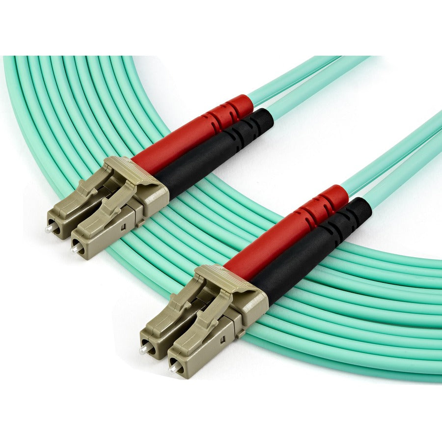 StarTech.com Fiber Optic Duplex Patch Network Cable - 22.97 ft Fiber Optic Network Cable for Network Device - First End: 2 x LC Network - Male - Second End: 2 x LC Network - Male - 10 Gbit/s - Patch Cable - 50/125 &micro;m - Aqua - 1 Each
