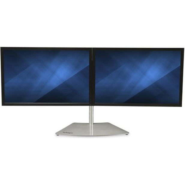StarTech.com Dual-Monitor Stand - Horizontal - Silver