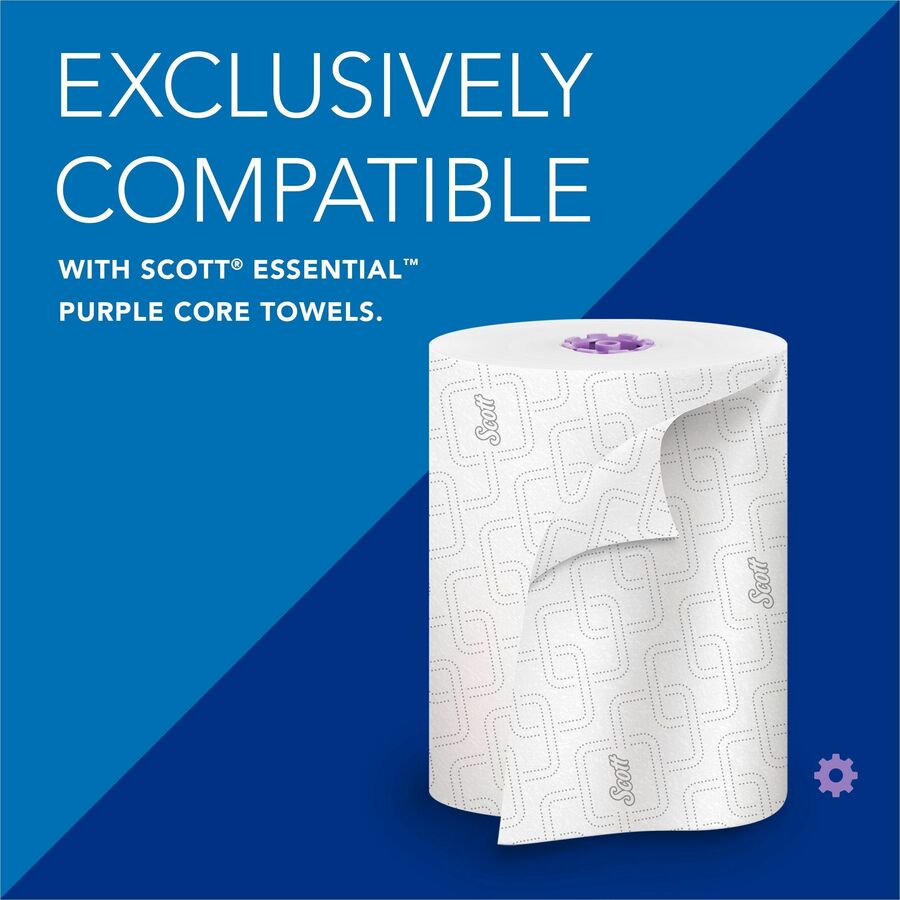 Scott Essential Automatic Hard Roll Towel Dispenser - Touchless Dispenser - 15.8" Height x 12.7" Width x 9.6" Depth - White - Durable, Key Lock, Jam Resistant - 1 Carton