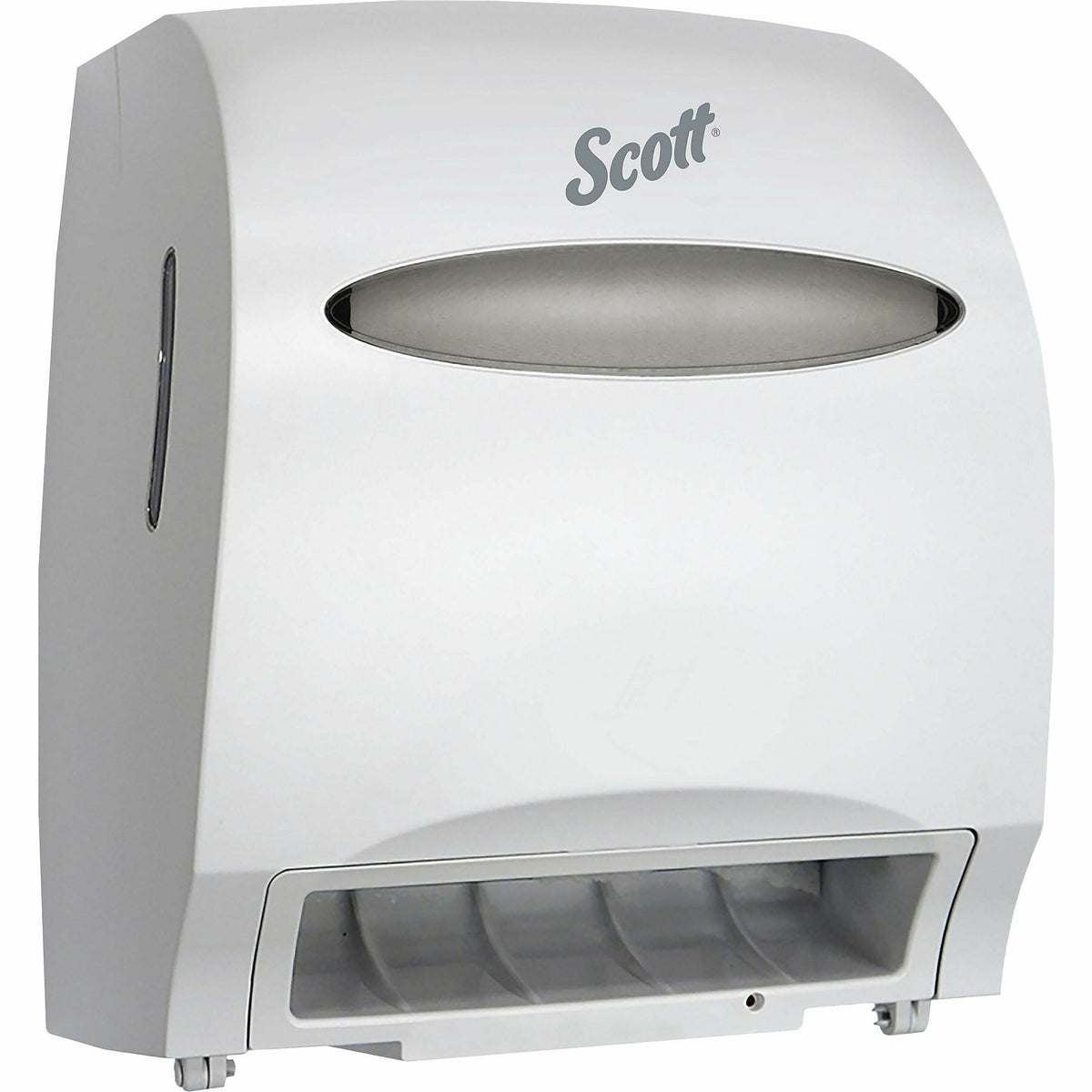 Scott Essential Automatic Hard Roll Towel Dispenser - Touchless Dispenser - 15.8" Height x 12.7" Width x 9.6" Depth - White - Durable, Key Lock, Jam Resistant - 1 Carton