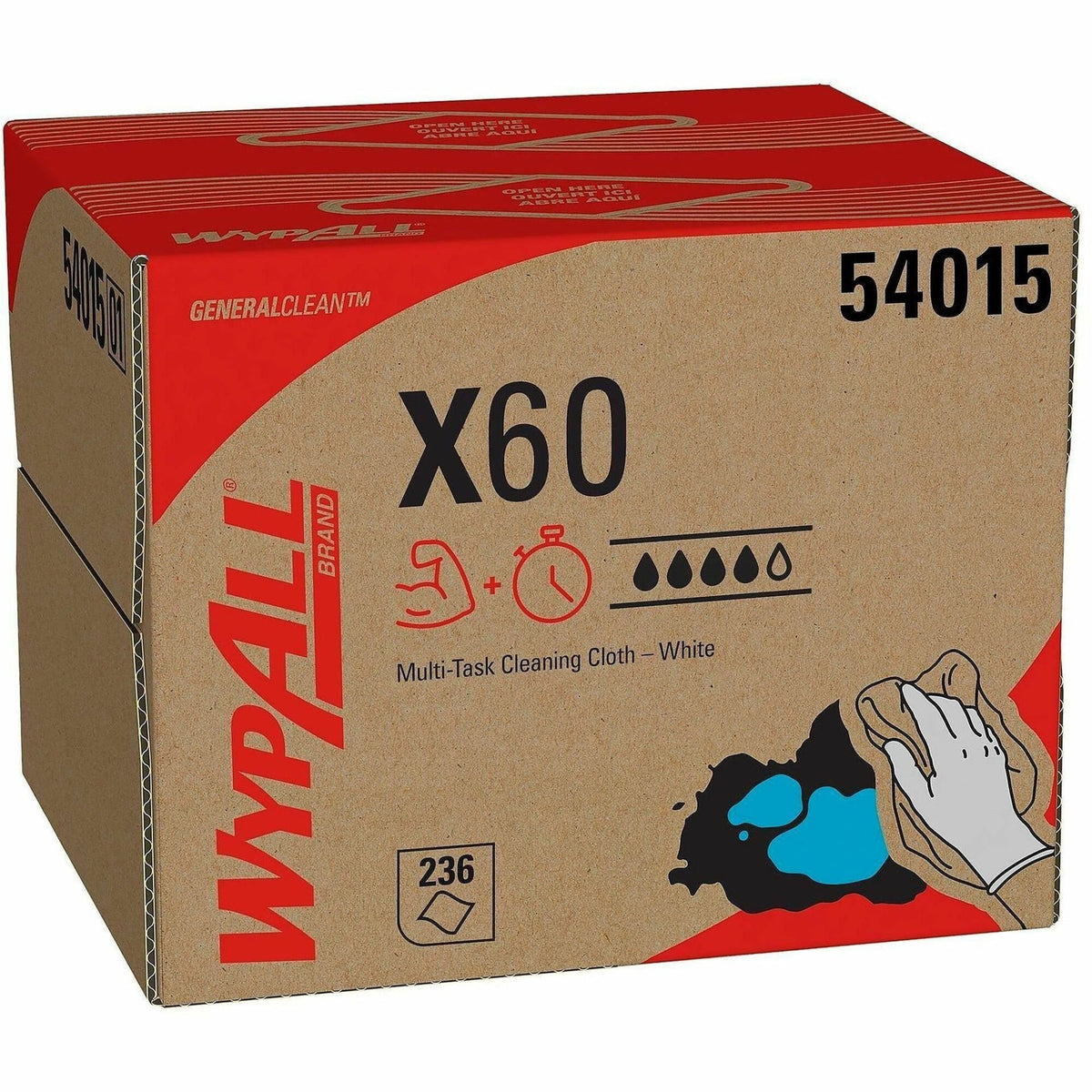 11.10" Width x 16.80" Length - White - Cloth/ - 236 / Carton