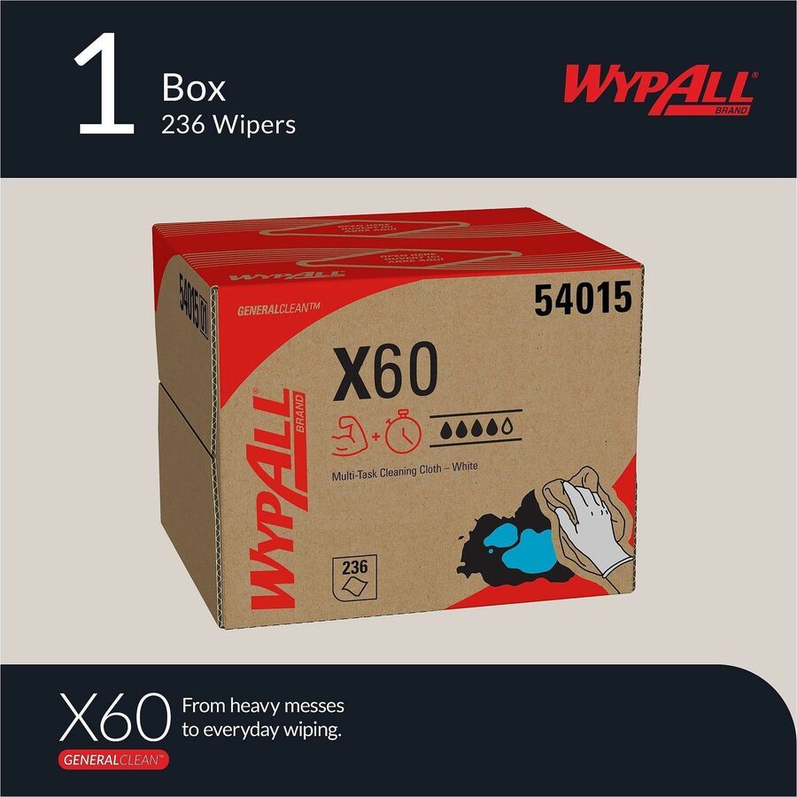 11.10" Width x 16.80" Length - White - Cloth/ - 236 / Carton