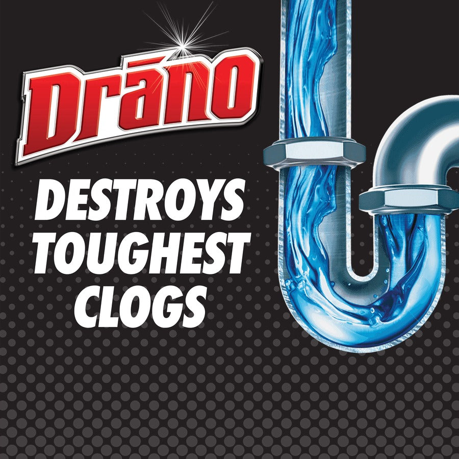 Drano Max Gel Clog Remover - Ready-To-Use - 128 oz (8 lb) - Corrosion Resistant - Clear - 1 Each