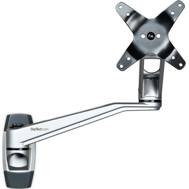 StarTech.com ARMWALLDSLP Wall Mount for Monitor, Flat Panel Display, Curved Screen Display - Silver - TAA Compliant