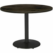 KFI 42" Round Vintage Wood Top Table - Round Top - 42" Height - Assembly Required - Barnwood - Vintage Wood - 1 Each