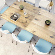 KFI 30" Square Wood Pedestal Table, Barnwood Vintage Wood Top, Black Pedestal Base, 1 Each