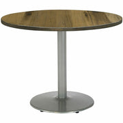 KFI 42" Round Vintage Wood Top Table - Natural Round Top x 42" Table Top Diameter - Assembly Required - Vintage Wood Top Material - 1 Each