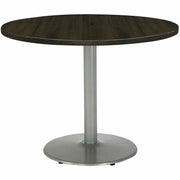 KFI 36" Round Vintage Wood Top Table - Natural Round Top x 36" Table Top Diameter - Assembly Required - Vintage Wood Top Material - 1 Each