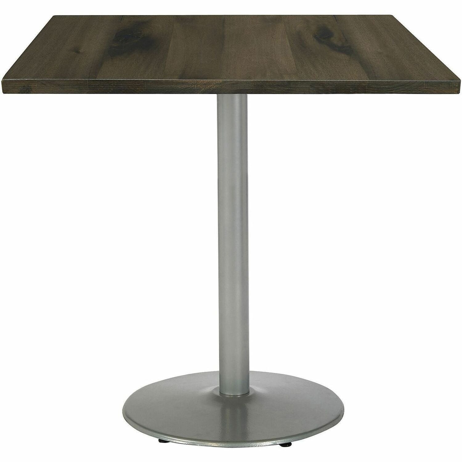 KFI 42" Square Vintage Wood Bistro Table, Barnwood Finish, 42" Height, 1 Each