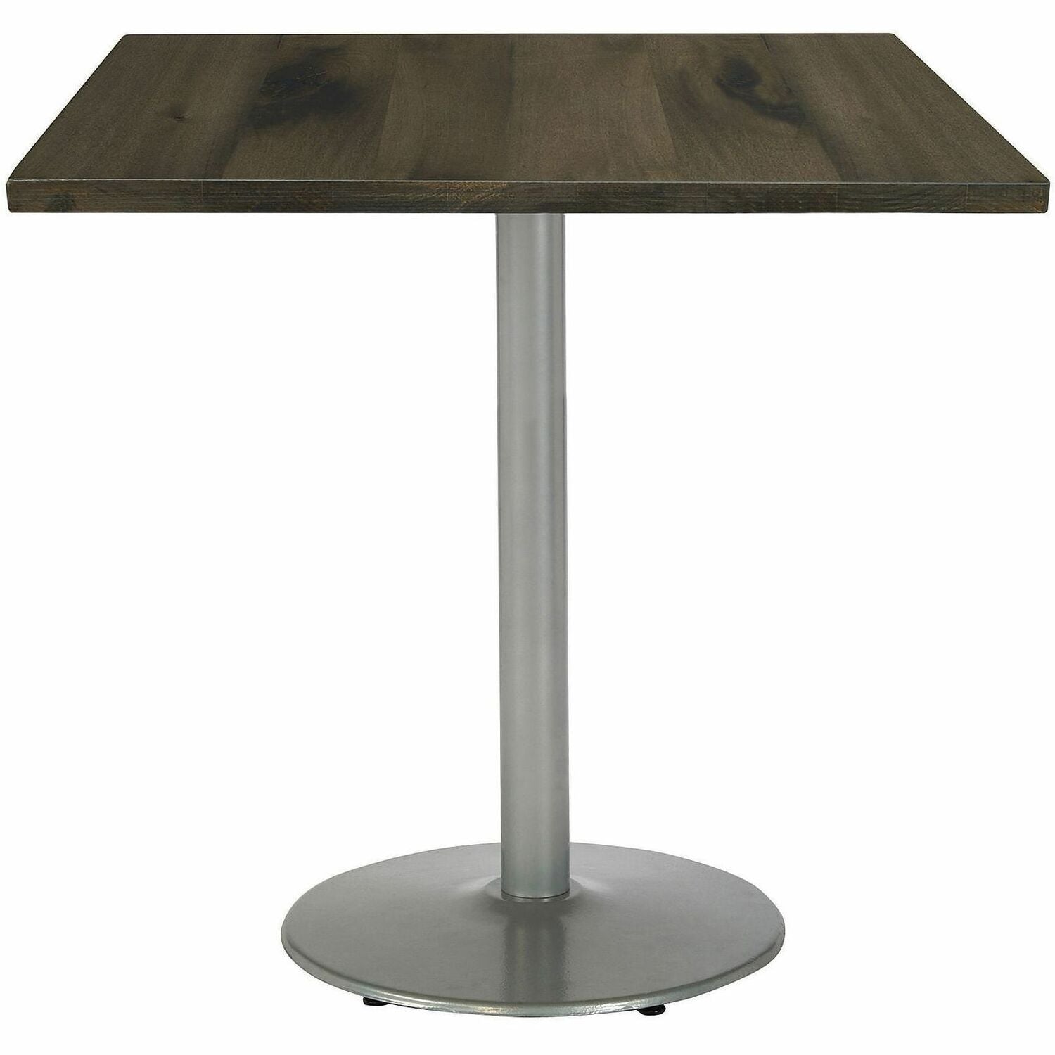 KFI 30" Square Vintage Wood Bistro Table, Barnwood Finish, 30" Height, 1 Each