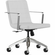 9 to 5 Seating Diddy 2450 Executive Chair - White Seat Color - Foam Seat Material - White Back Color - Foam Back Material - 5-star Base - 1 Each