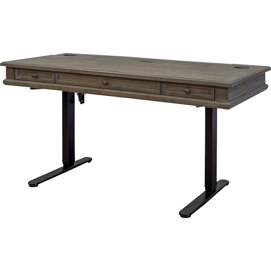 Martin Carson Sit/Stand Desk Top, 3 Utility Drawers, Power Center Sold with 384B